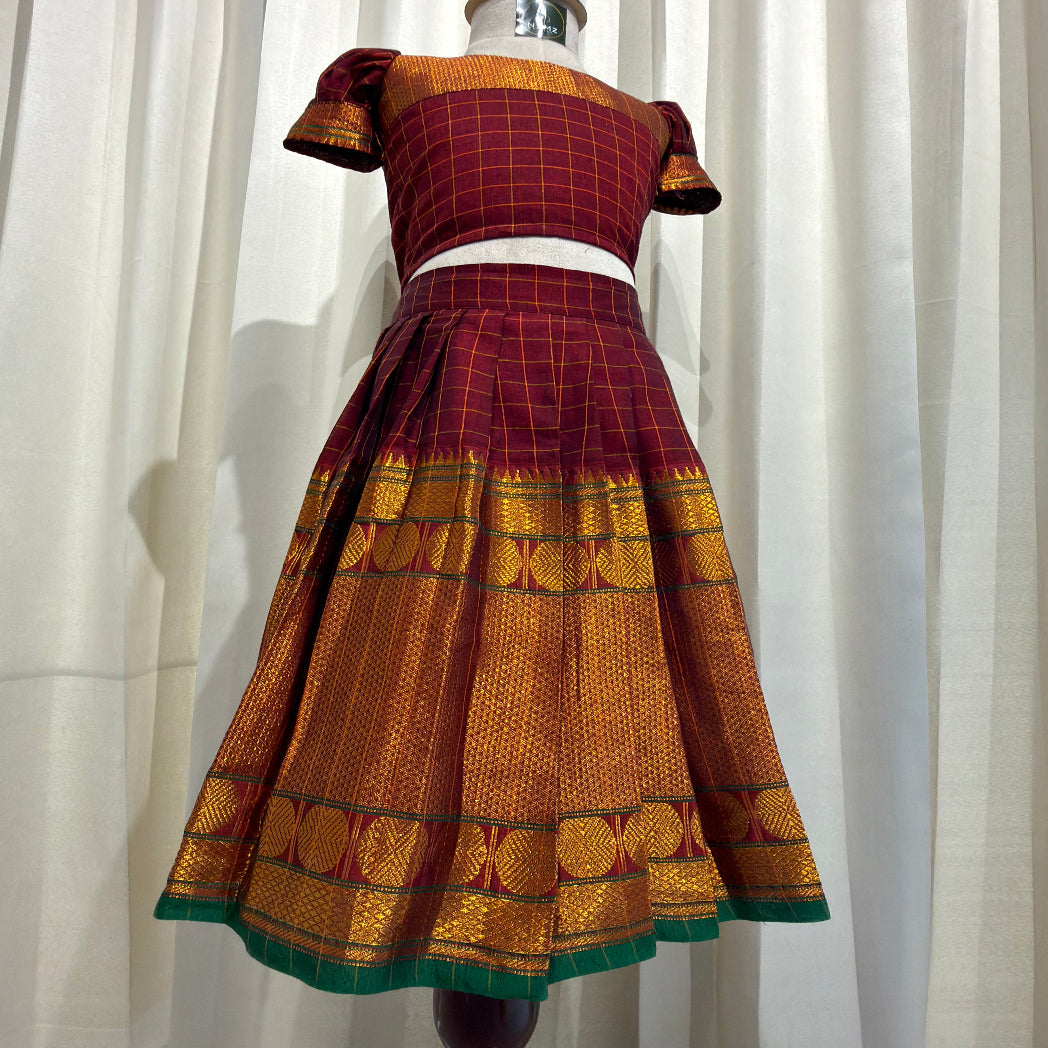 Handwoven Narayenpet Kids Lehanga |Janki