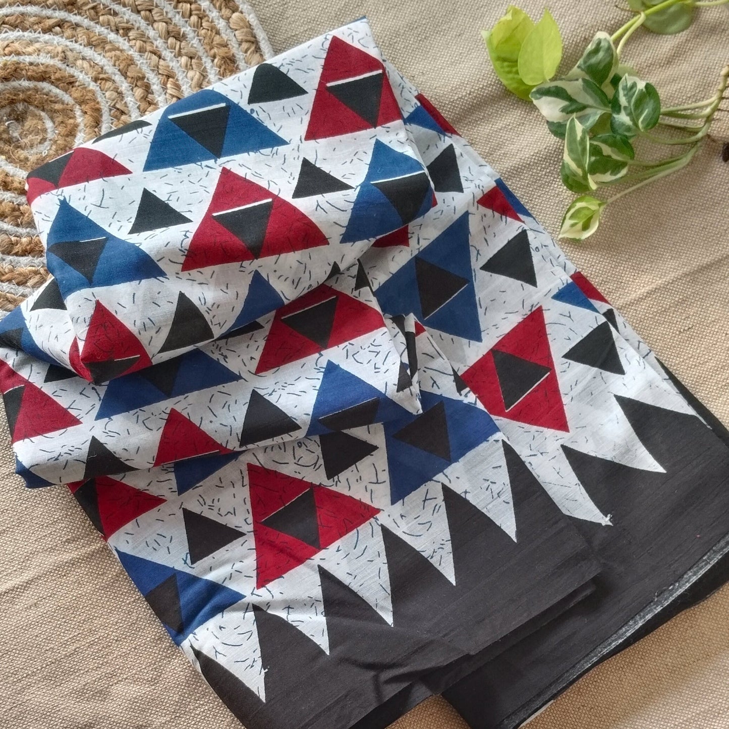 Bagru Print Mul mul Cotton Saree