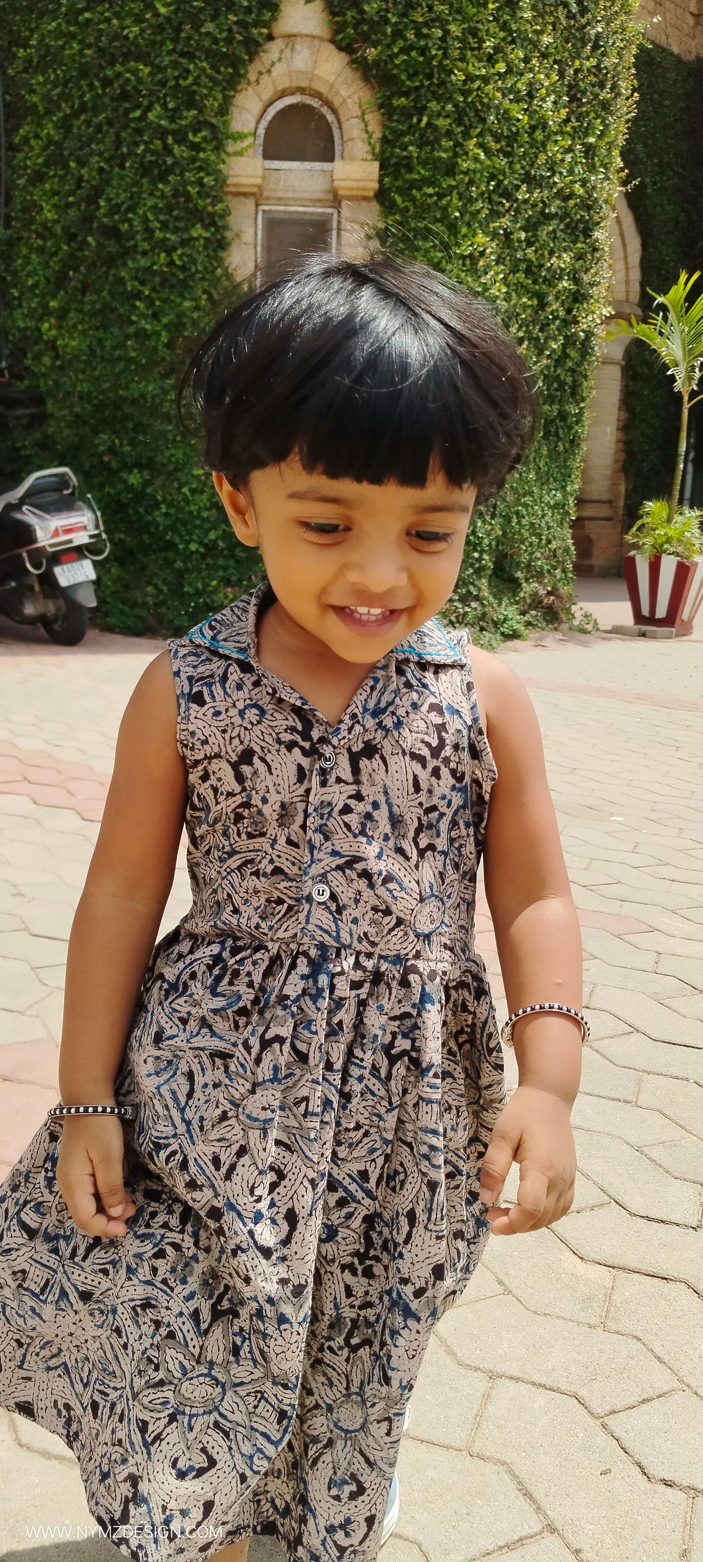 KALAMKARI COTTON COLLAR DRESS