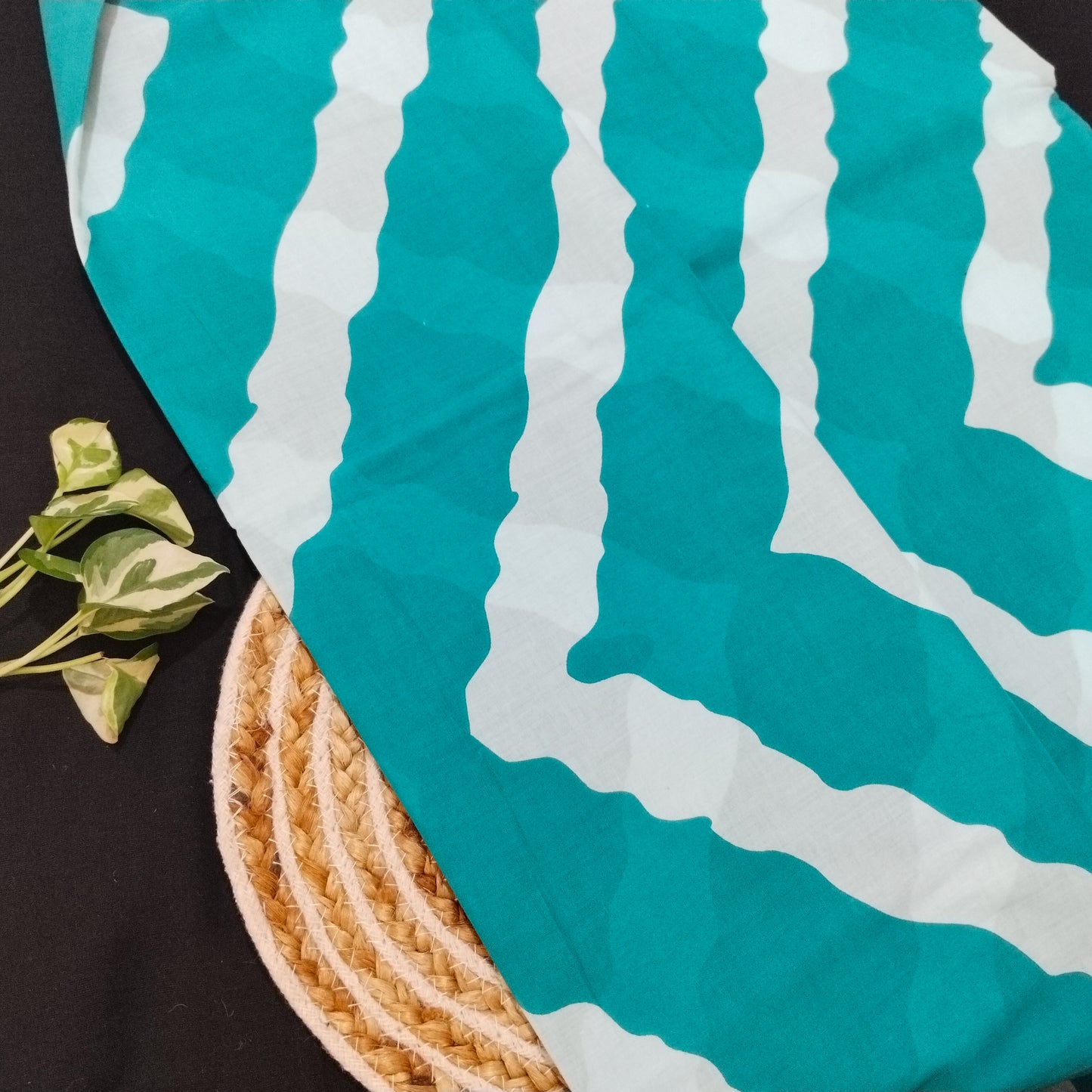 Bagru print Mul Cotton Saree With Un stitched Blouse Piece