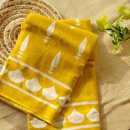 Bagru Print Mul mul Cotton Saree