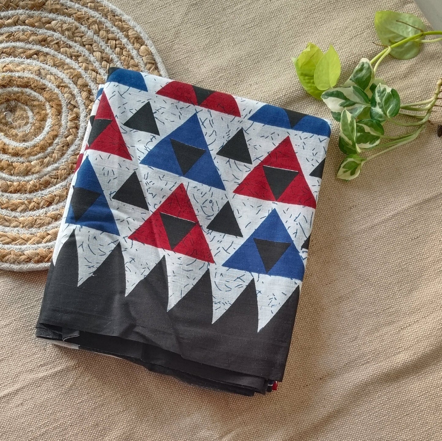 Bagru Print Mul mul Cotton Saree