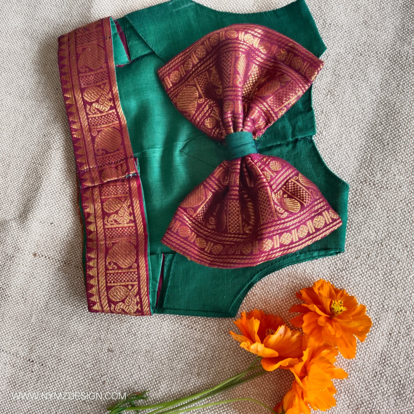 Greeny "Onam kids skirt and Top