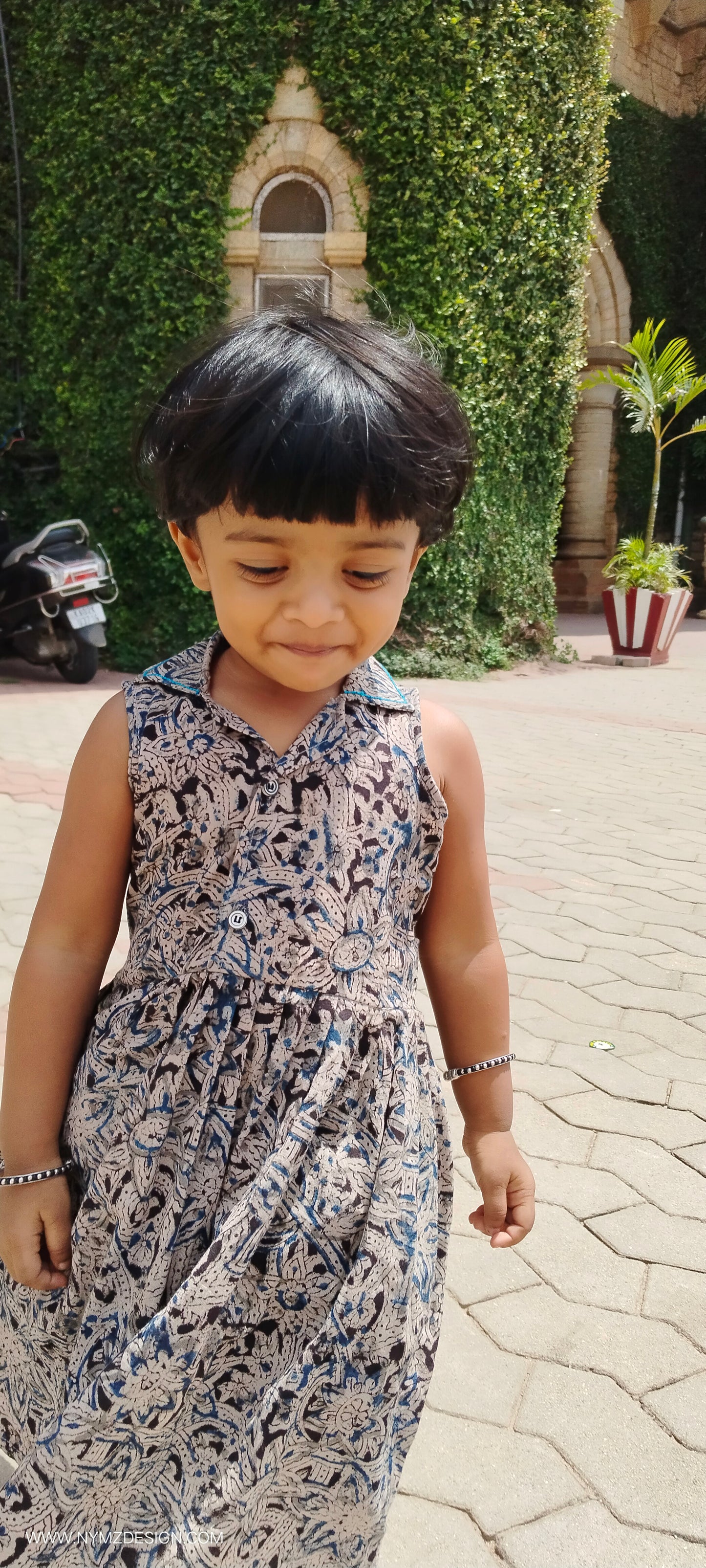 KALAMKARI COTTON COLLAR DRESS