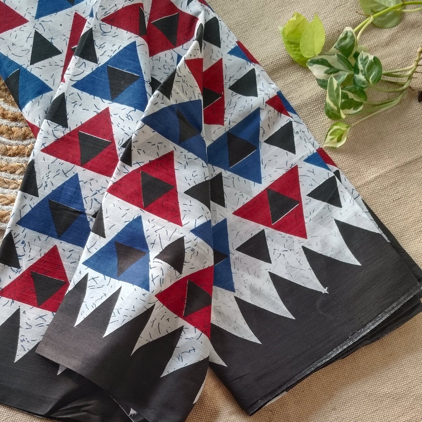 Bagru Print Mul mul Cotton Saree