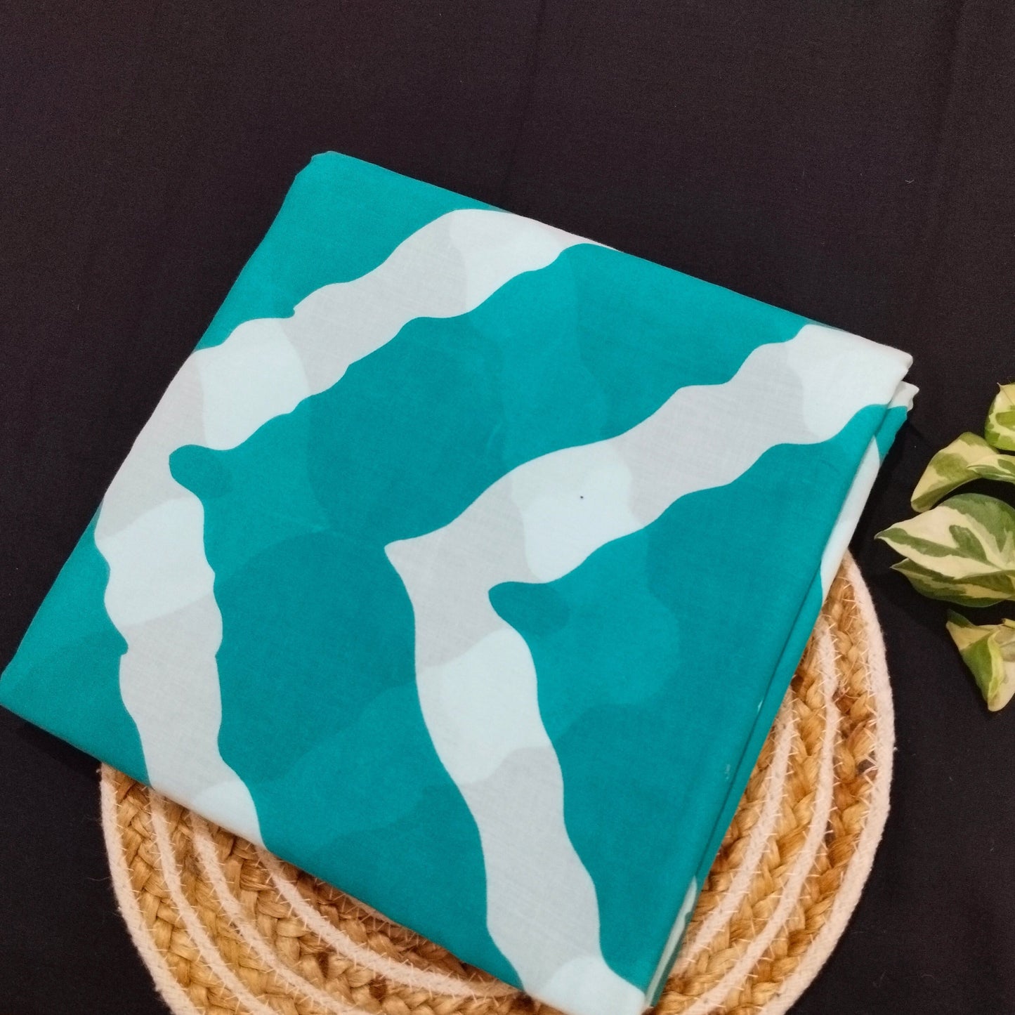 Bagru print Mul Cotton Saree With Un stitched Blouse Piece