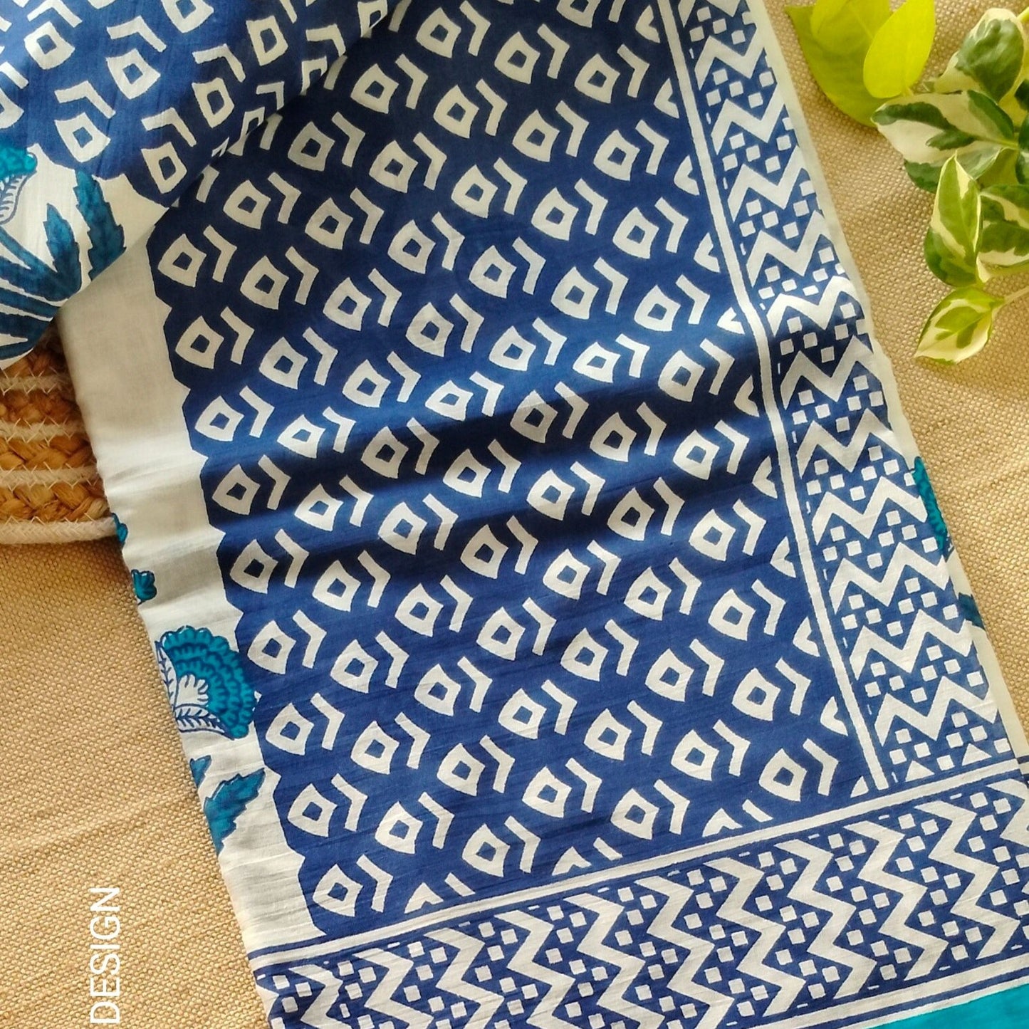 Bagru Print Mul mul Cotton Saree