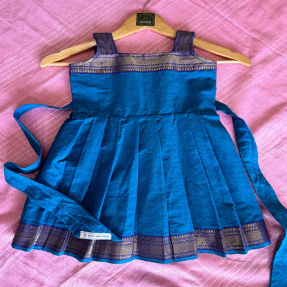 Blue mangalgiri Cotton Frock for Girls | Neelam