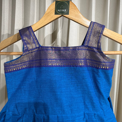 Blue mangalgiri Cotton Frock for Girls | Neelam