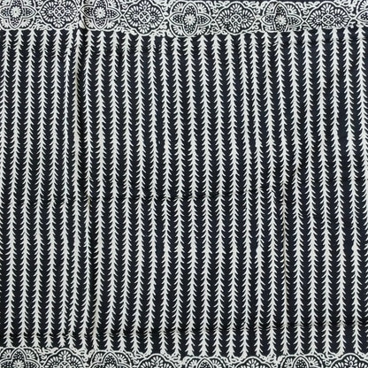 BAGRU HAND BLOCK PRINTED MULMUL COTTON SAREE