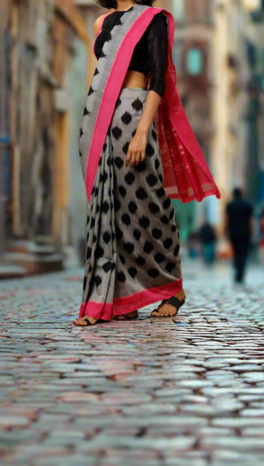 Bagru Print Mul mul Cotton Saree
