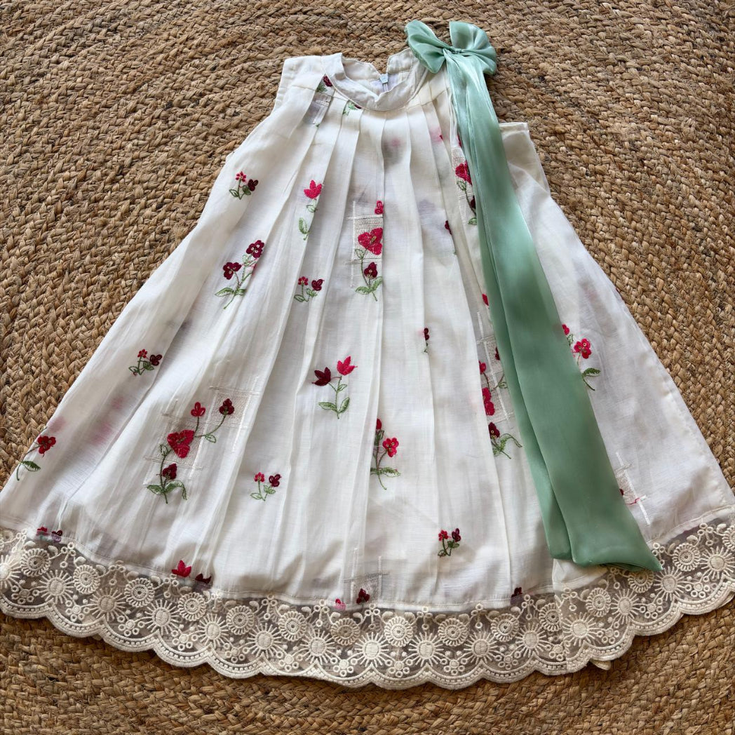 Snow White Mul chanderi Frock