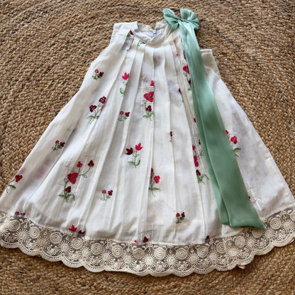 Snow White Mul chanderi Frock
