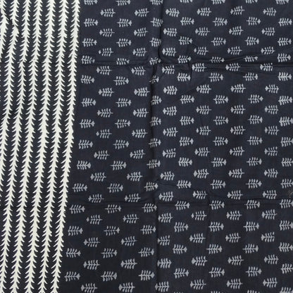 BAGRU HAND BLOCK PRINTED MULMUL COTTON SAREE