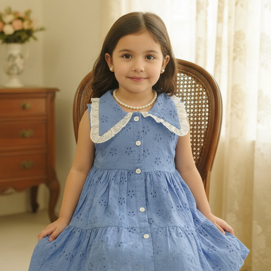 BLUE SKY-Girls Tiered Dress