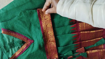 Greeny "Onam kids skirt and Top