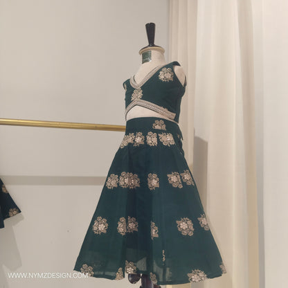 ASTRA-GREEN  LEHENGA