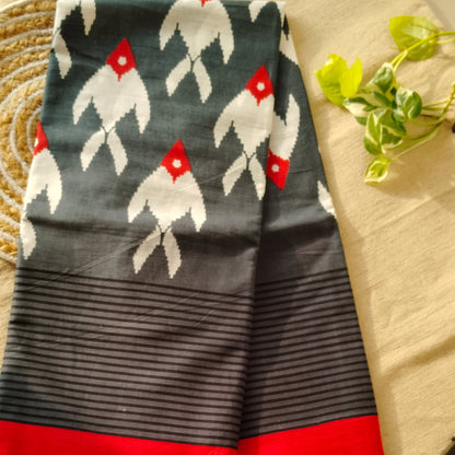 Bagru Print Mul mul Cotton Saree