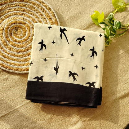 Bagru Print Mul mul Cotton Saree