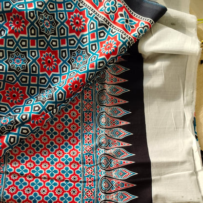 Bagru Print Mul mul Cotton Saree