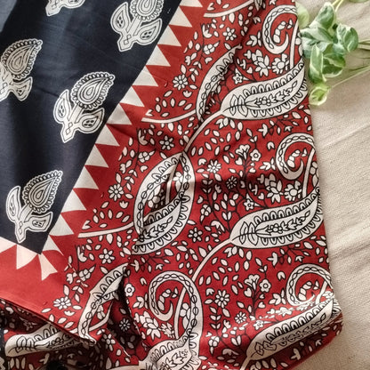 Bagru Print Mul mul Cotton Saree