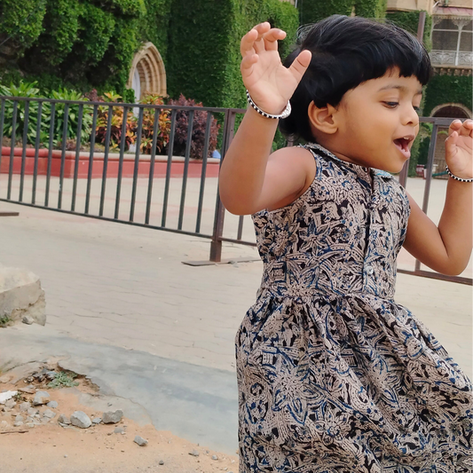 KALAMKARI COTTON COLLAR DRESS