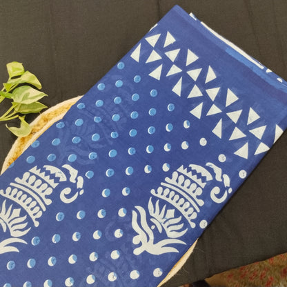 Bagru Print Mul mul Cotton Saree