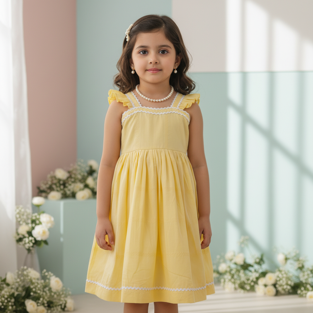 Sunshine Bloom Cotton Hakoba Frock