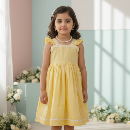 Sunshine Bloom Cotton Hakoba Frock