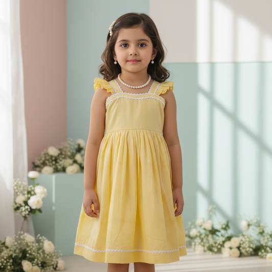 Sunshine Bloom Cotton Hakoba Frock