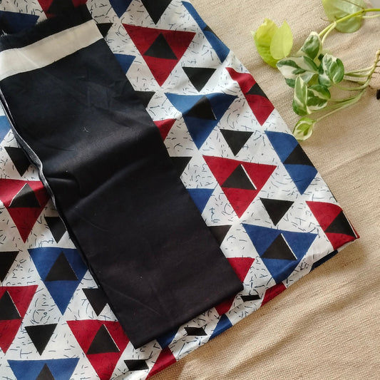 Bagru Print Mul mul Cotton Saree