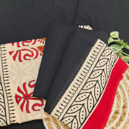 Bagru Print Mul mul Cotton Saree