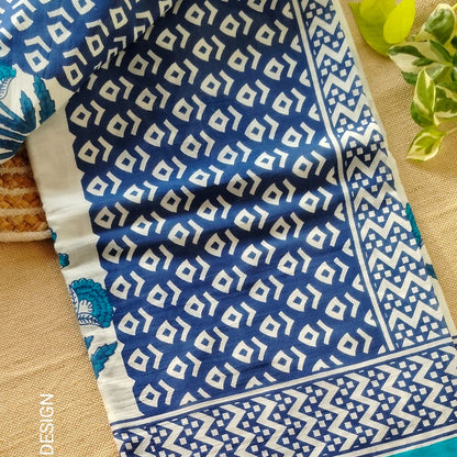 Bagru Print Mul mul Cotton Saree