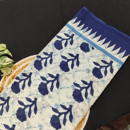 Bagru Print Mul mul Cotton Saree