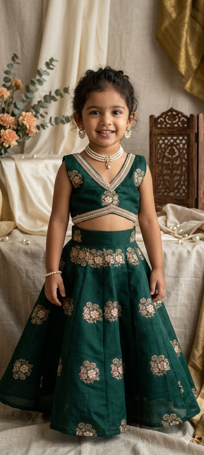 ASTRA-GREEN  LEHENGA