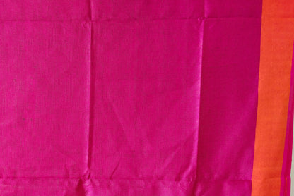 BROWN  PLAIN LINEN SAREEWITH  CONTRAST PALLU