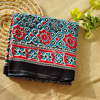 Bagru Print Mul mul Cotton Saree